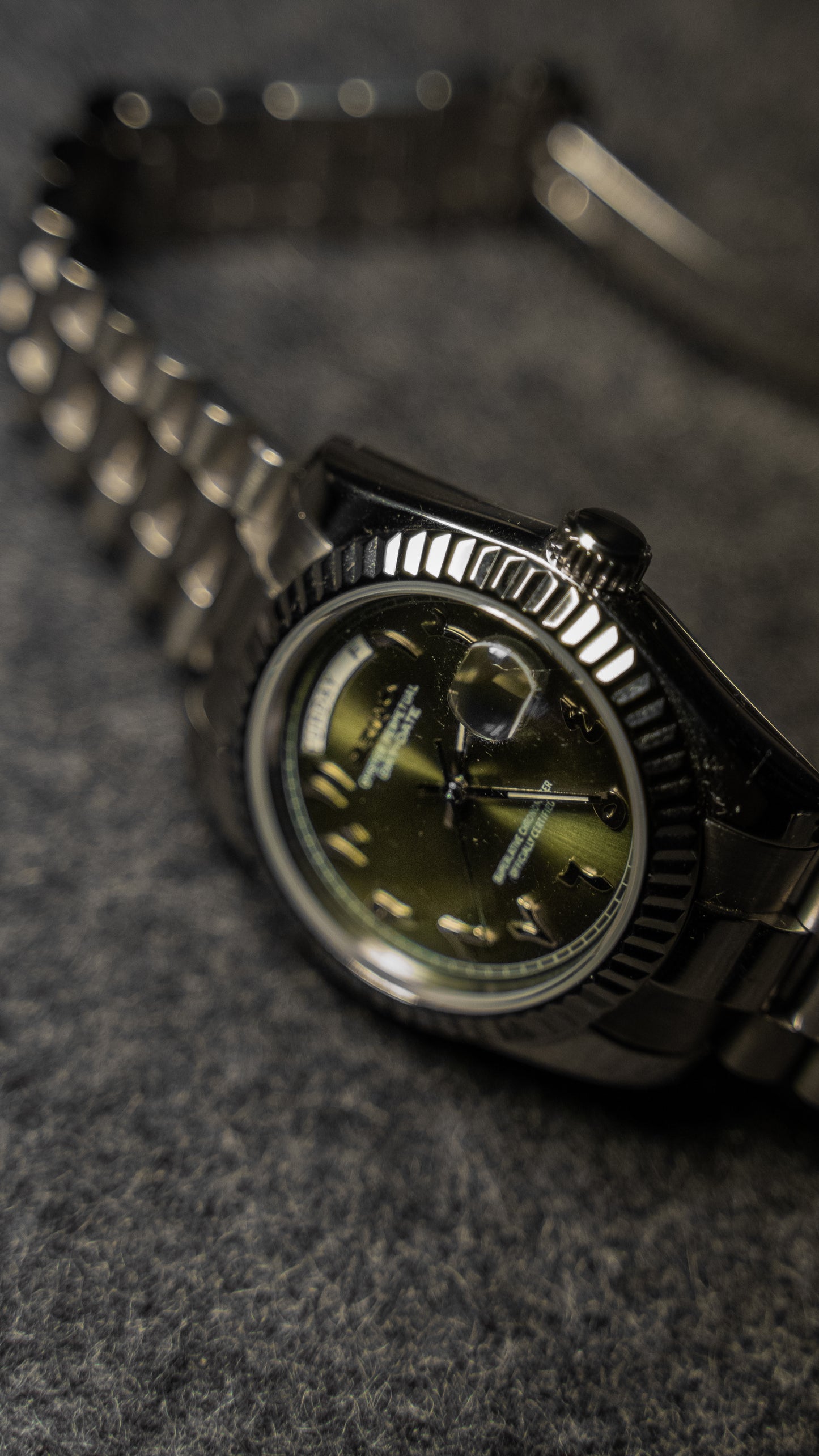 Seiko mod day-date olive dial 39mm